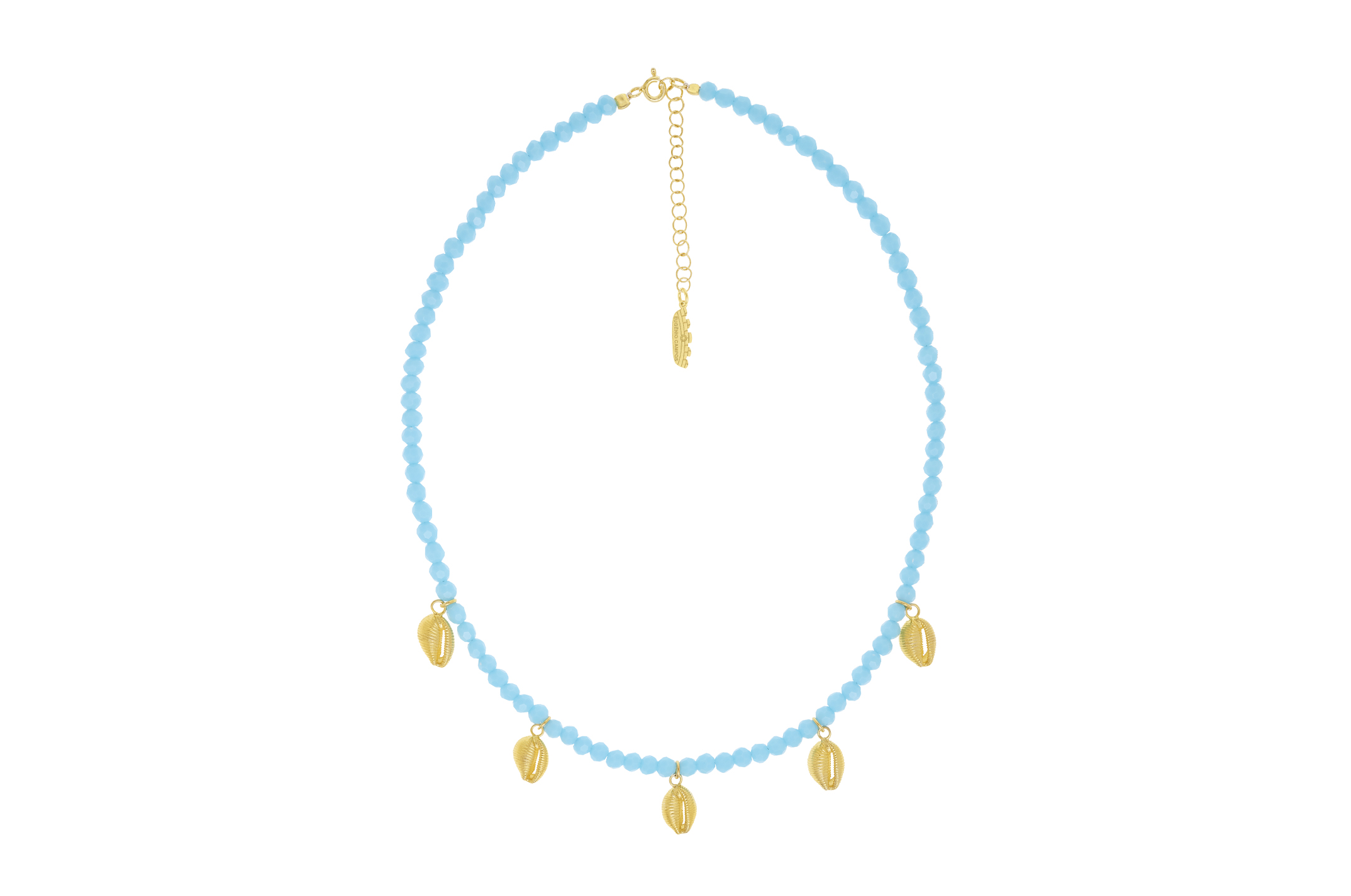 Jewel: necklace;Material: silver 925;Weight: 3 gr;Stones: crystals;Color: yellow;Size: 38 cm + 5 cm