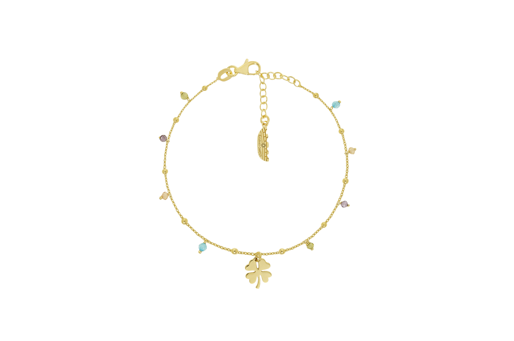 Joia: pulseira;Material: prata 925;Peso: 2 gr;Cor: amarelo;Medida: 16 cm + 3 cm;Medida pendente: 0.8 cm