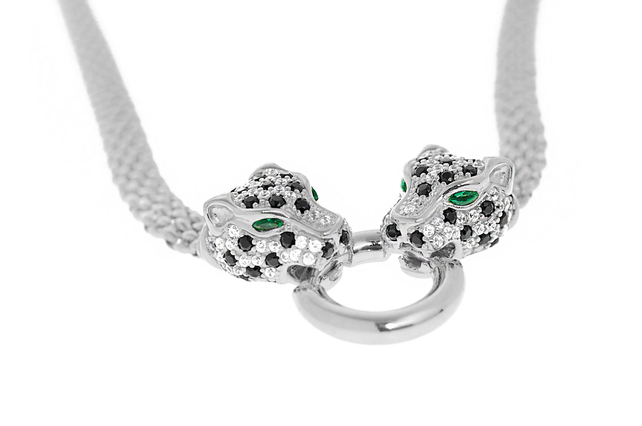 Jewel: necklace;Material: silver 925;Weight: 16.2 gr;Stones: zirconia;Color: white;Size: 44 cm