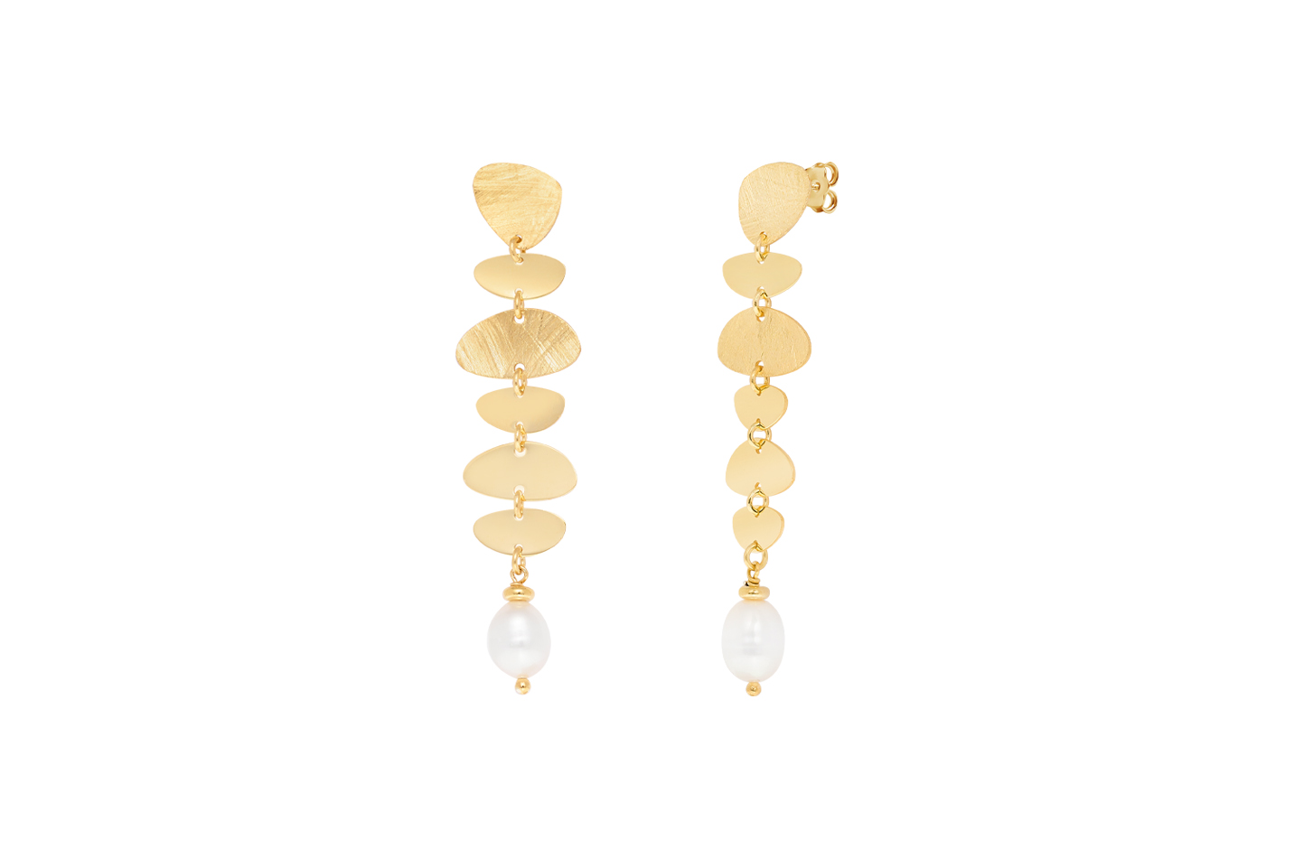 Jewel: earrings;Material: silver 925;Weight: 5.5 gr;Stones: pearl;Color: yellow;Size: 5.5 cm