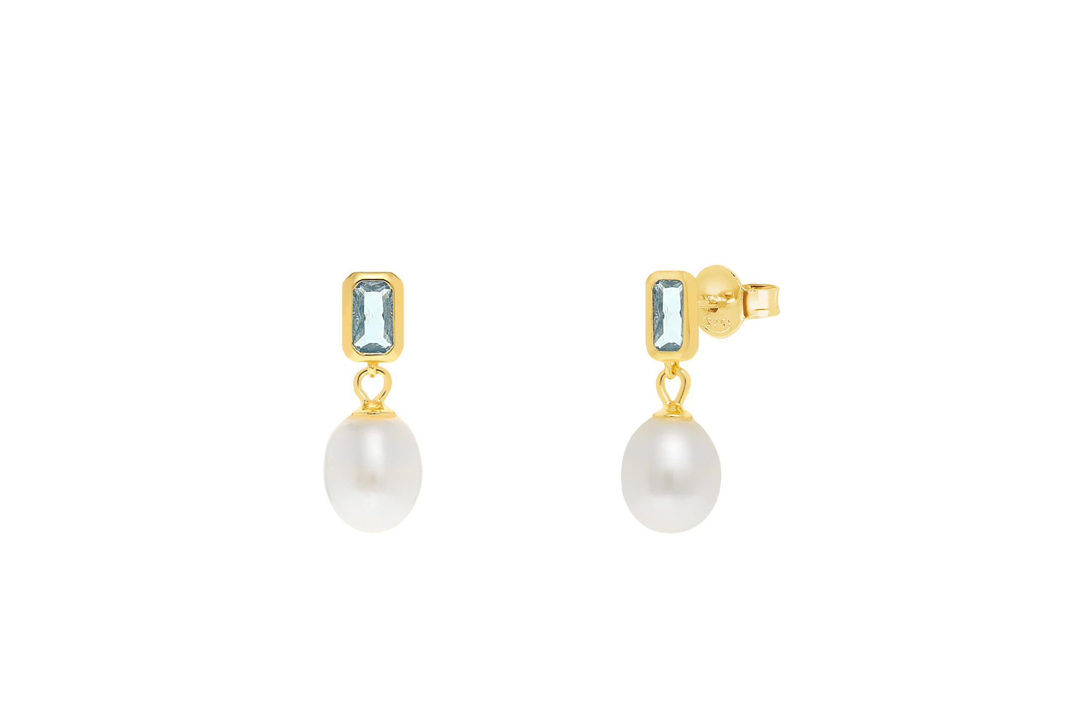 Jewel: earrings;Material: silver 925;Weight: 6.3 gr;Stone: pearl & zirconia;Color: yellow;Size: 1.7 cm