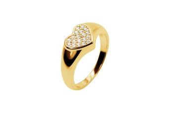 Jewel: ring;Material: silver 925;Weight: 2.9 gr;Stones: zirconias;Color: yellow;Gender: woman