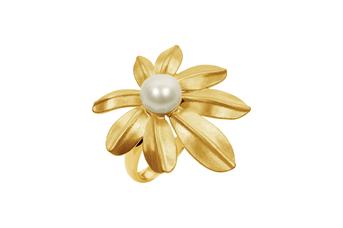 Jewel: ring;Material: 925 silver;Weight: 5.3 gr;Stones: pearl;Color: yellow;Size:Adjustable;Gender:woman