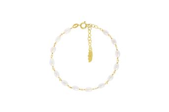 Jewel: bracelet;Material: silver 925;Weight: 2.9 gr;Stones: pearls;Color: yellow;Size: 