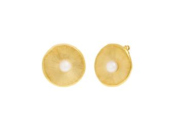 Jewel: earrings;Material: silver 925;Weight: 6.3 gr;Stones: pearl;Color: yellow;Size: 3 cm