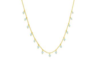 Jewel: necklace;Material: silver 925;Weight: 2.8 gr;Stones: crystals;Color: yellow;Size: 38 cm + 5 cm
