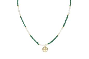 Jewel: necklace;Material: silver 925;Weight: 7.3 gr;Stones: pearls;Color: yellow;Size: 40 cm + 5.5 cm;Pendent Size: 1.2 cm