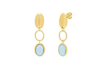 Jewel: earrings;Material: silver 925;Weight:7.1 gr;Stones: hydrothermal;Color: yellow;Size: 5 cm