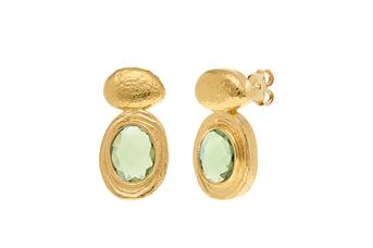 Jewel: earrings;Material: silver 925;Weight: 5.4 gr;Stone: hydrothermal;Color: yellow;Size: 2 cm