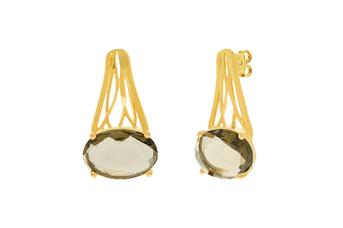 Jewel: earrings;Material: silver 925;Weight: 7.2 gr;Stone: hydrothermal;Color: yellow;Size: 3.8 cm