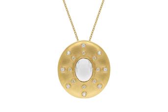 Jewel: necklace;Material: silver 925;Weight: 14.3 gr;Stone: zirconia & hidrothermal;Color: yellow;Size: 46 cm + 4.5 cm;Pendent Size: 4 cm