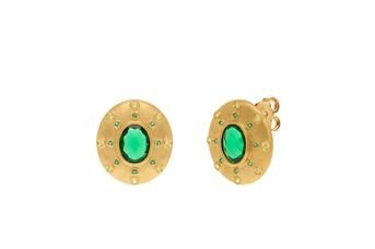 Jewel: earrings;Material: silver 925;Weight: 5.3 gr;Stone: zirconia & hydrothermal;Color: yellow;Size: 2 cm