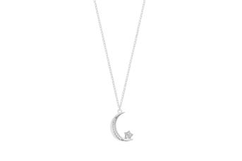 Jewel: necklace;Material: silver 925;Weight: 2.1 gr;Stone: zirconia;Color: white;Size: 45 cm + 1.5 cm;Pendent Size: 1.5 cm