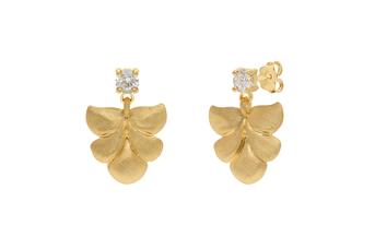 Jewel: earrings;Material: silver 925;Weight: 6.5 gr;Stone: zirconia;Color: yellow;Size: 2.5 cm