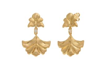 Jewel: earrings;Material: silver 925;Weight: 9 gr;Stone: zirconia;Color: yellow;Size: 4 cm